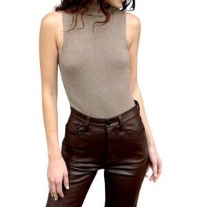 One Grey Day OGD Hollie Sleeveless Knit Bodysuit